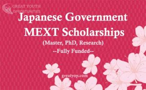 Japanese Government MEXT Scholarship