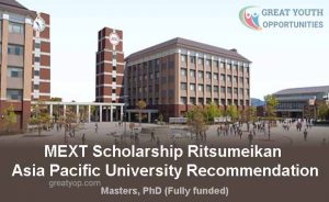 MEXT Scholarship Ritsumeikan Asia Pacific University Recommendation