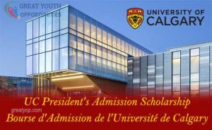 University of Calgary President's Admission Scholarship