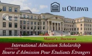 University of Ottawa International Admission Scholarship