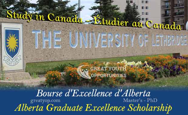 Alberta Graduate Excellence Scholarship at uLeth