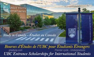 University of British Columbia Entrance Scholarships for International Students