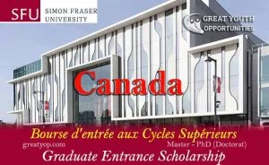 Simon Fraser University Canada Graduate Entrance Scholarship
