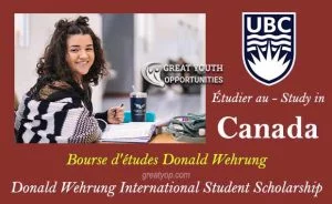 Donald Wehrung International Student Scholarship to Canada