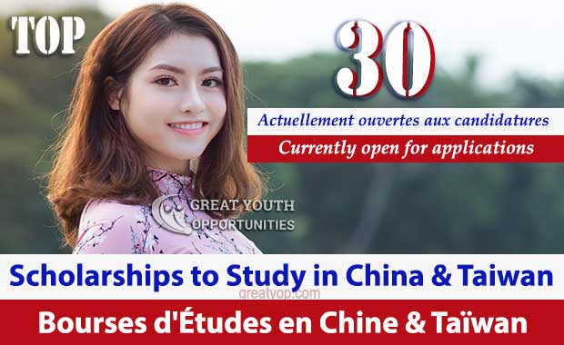 30 Scholarships to Study in China and Taiwan