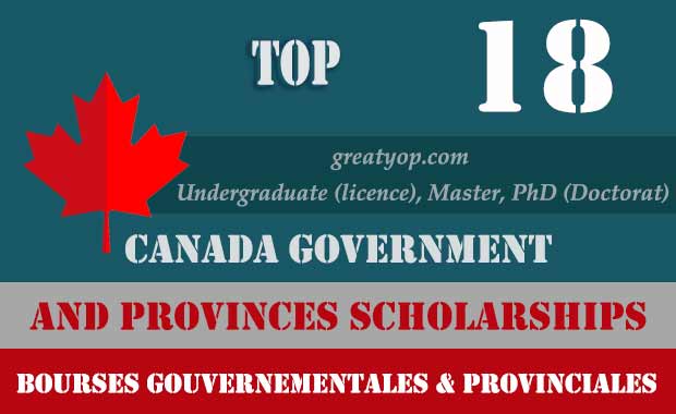 Canada government and provinces scholarships
