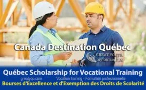 Québec Scholarship for Vocational Training